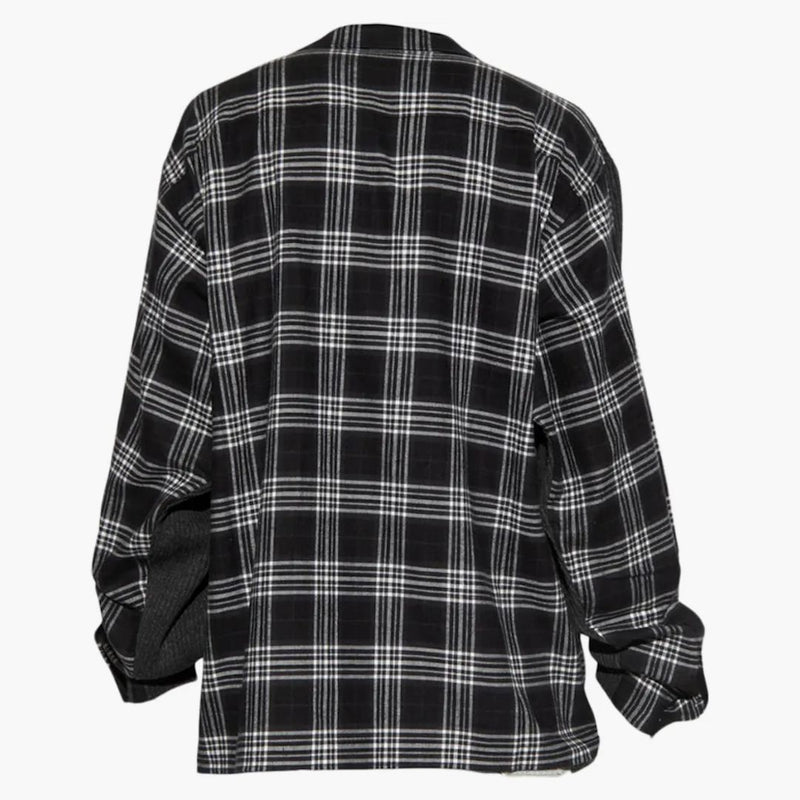 Balenciaga Híbrida Camisa de cuello en V gris