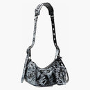 Balenciaga Le Cagole Shoulder Bag XS Black/White Graffiti