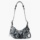 Balenciaga Le Cagole Shoulder Bag XS Black/White Graffiti