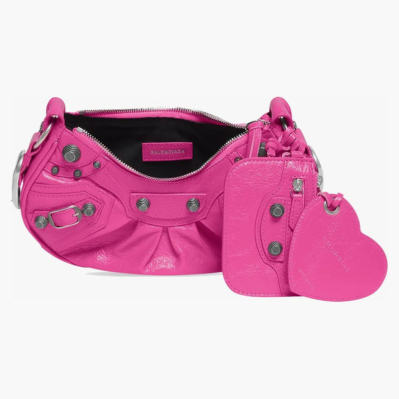 Balenciaga le Cagole ramenní taška xs růžová