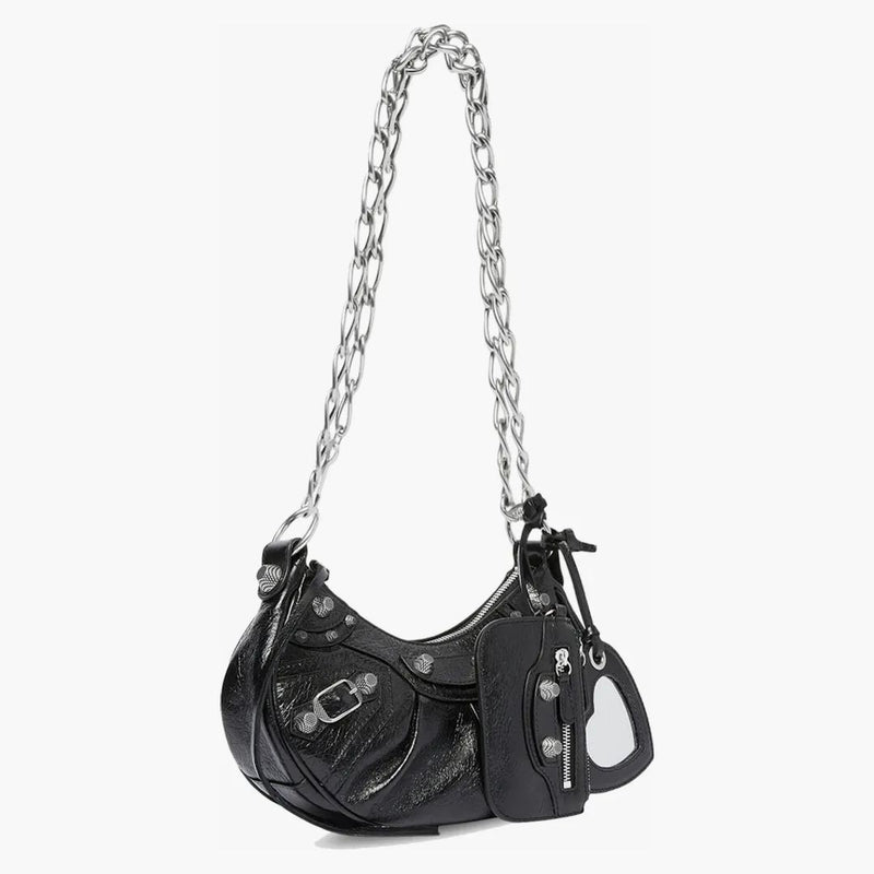 Balenciaga le cagole axelväska med kedja xs svart