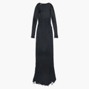 Balenciaga LS Distressed Maxi Dress Washed Black