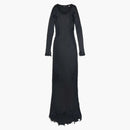 Balenciaga LS Distressed Maxi Dress Washed Black