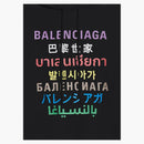 Balenciaga Languages ​​Medium Fit Hoodie Black Multi