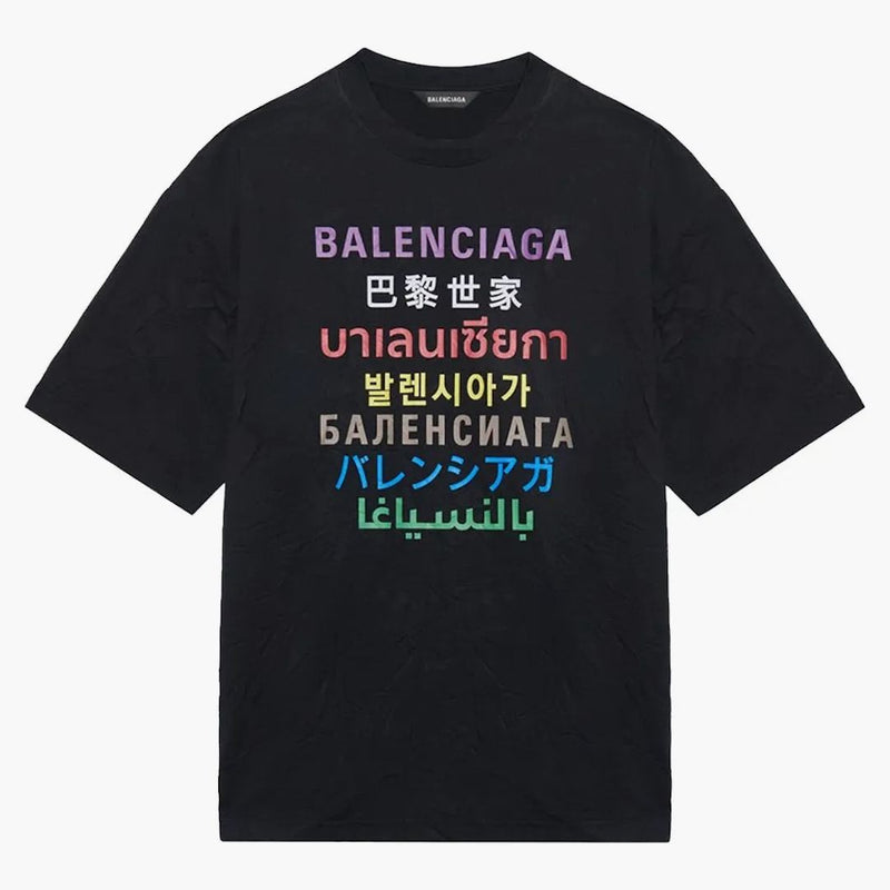 Balenciaga Idiomas Camiseta de ajuste mediano