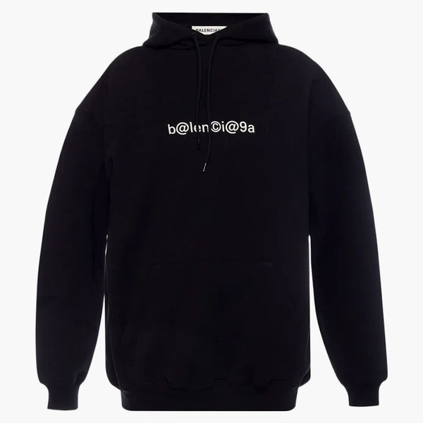 Balenciaga grande Fit Simbolic Hoodie Black/White