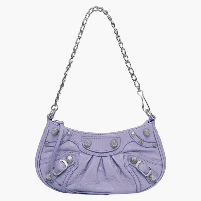 Balenciaga Le Cagole Mini Bag With Chain Lilac