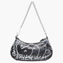 Balenciaga le Cagole Mini Bag con graffiti de cadena Negro