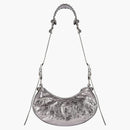 Balenciaga Le Cagole Shoulder Bag XS Metallized Silver