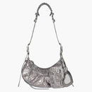 Balenciaga Le Cagole Shoulder Bag XS Metallized Silver
