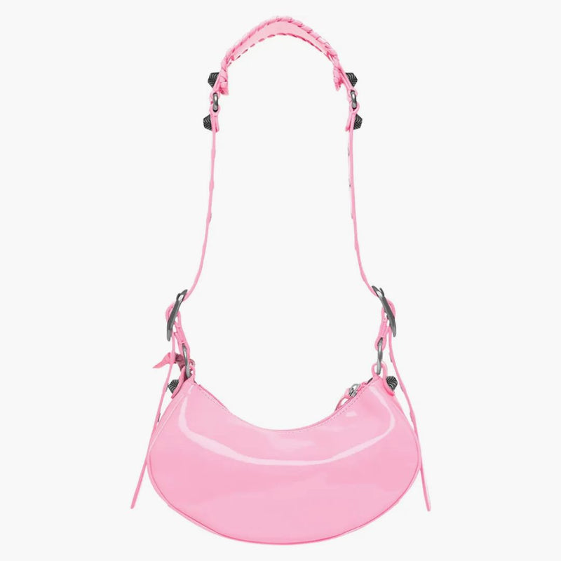 Balenciaga le Cagole ramenní taška xs růžový patent