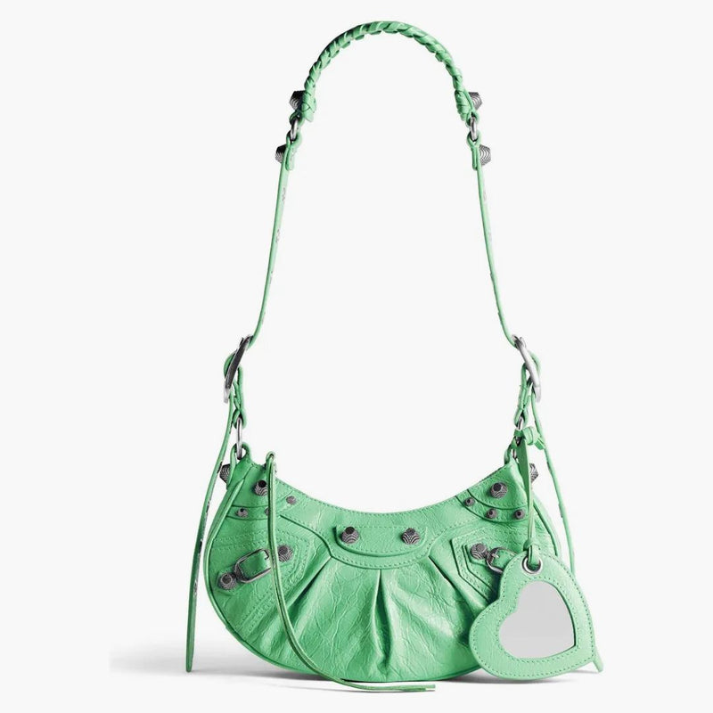 Balenciaga le Cagole XS ramenní taška světle zelená