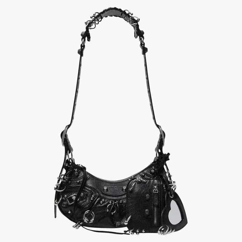 Balenciaga Le Cagole XS Shoulder Bag with Piercing Black