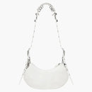 Balenciaga Le Cagole Xs Shoulder Bag With Piercing White Arena