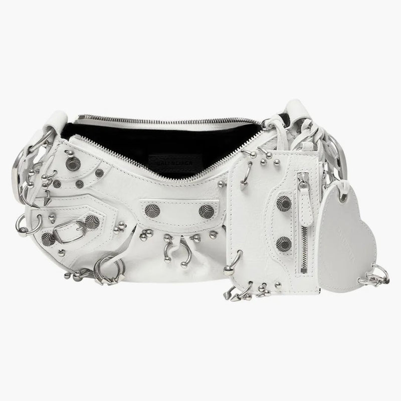 Balenciaga le Cagole XS ramenní taška s pronikavou bílou arénou