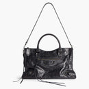Balenciaga Le City Medium Bag in Black Arena Storico Lambskin Brass Hardware Black (7977862BEK1000)