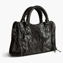 Balenciaga Le City Mini Bag en Black Arena Storico Hardware de latón Lambsker Negro (8063952abek1000)