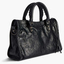 Balenciaga Le City Small Bag in Black Arena Storico Lambskin Brass Hardware Black (8114422BEK1000)