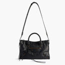 Balenciaga Le City Small Bag in Black Arena Storico Lambskin Brass Hardware Black (8114422BEK1000)