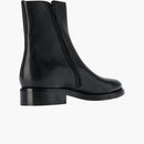Balenciaga Leather Ankle Boot Black White Logo