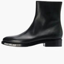 Balenciaga Leather Ankle Boot Black White Logo