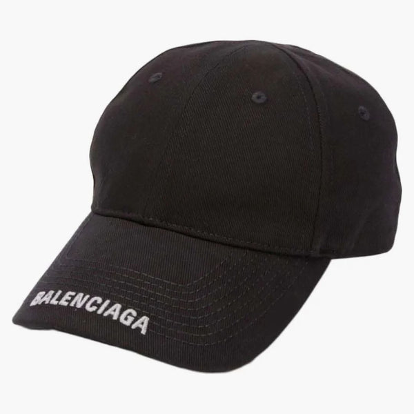Balenciaga logo-inbrodered cap svart