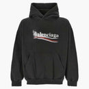 Balenciaga Logo Hoodie Black