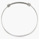 Balenciaga Logo Hoop Bracelet Silver