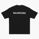 Balenciaga Logo Medium Fit T-Shirt Black