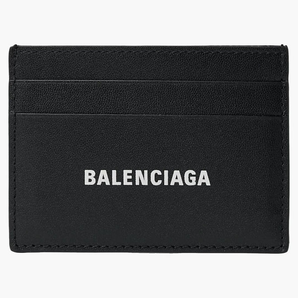 Balenciaga Logo Print (4 Card Slot) Card Holder Black