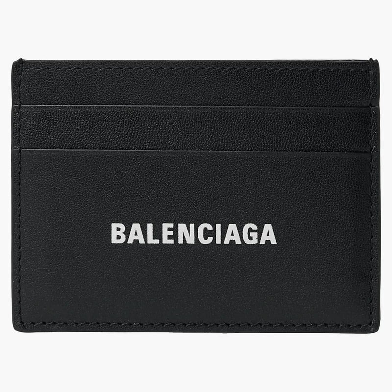 Balenciaga Logo Print (4 Card Slot) Card Holder Black