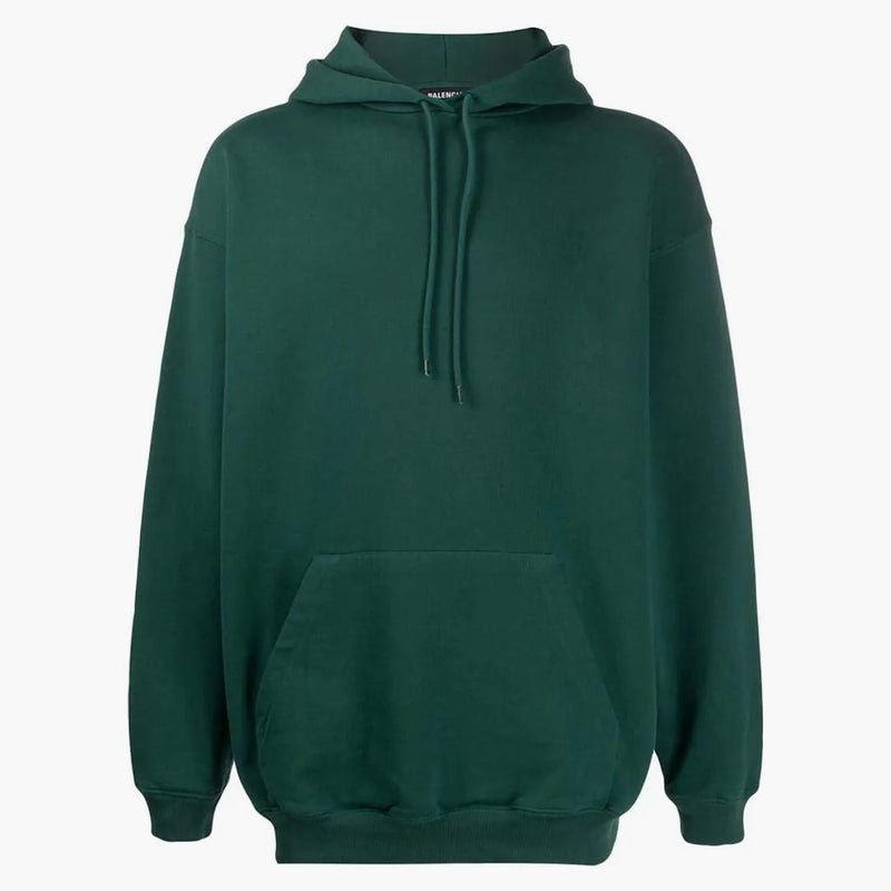 Balenciaga logo impresa sudadera con capucha verde/blanco