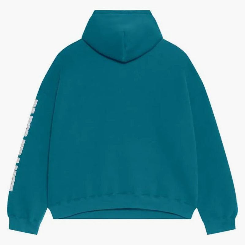 Balenciaga logo-impresión maison sudadera con capucha de gasolina azul
