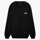 Balenciaga Logo-Print Oversize Hoodie Black