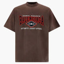 Balenciaga Logo Print T-Shirt Brown