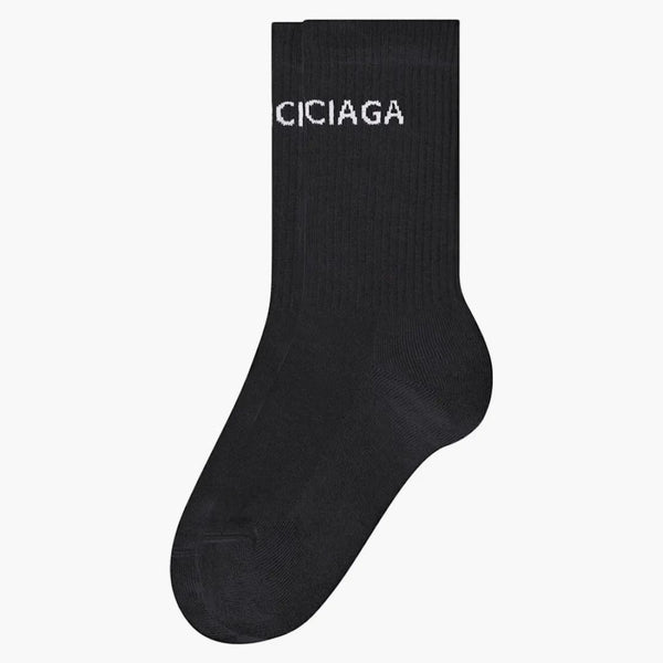 Balenciaga Logo Socks Black/White
