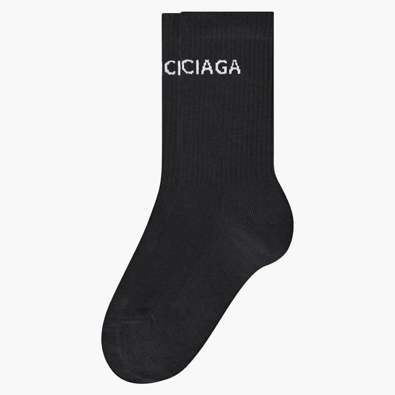 Balenciaga Logo Socks Black/White