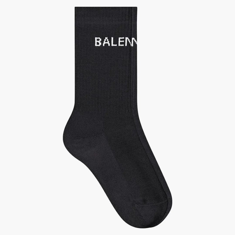 Balenciaga Logo Socks Black/White