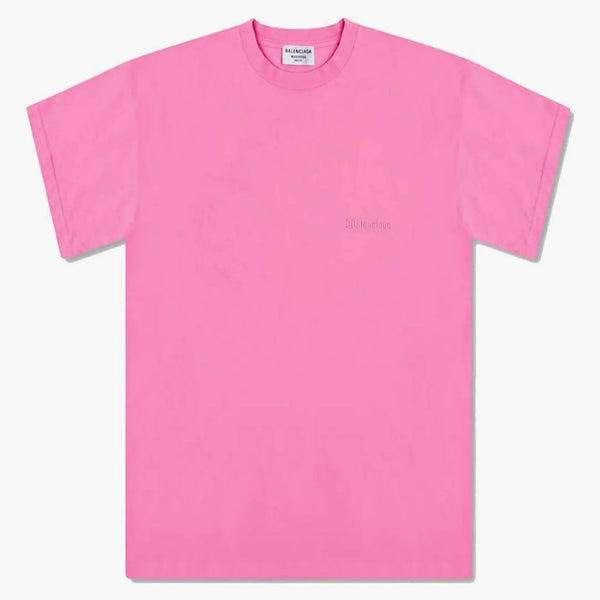 Balenciaga Logotipo Camiseta Rosa