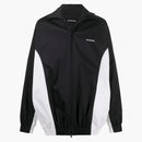 Balenciaga Logo Zip Up Windbreaker Jacket Black/White