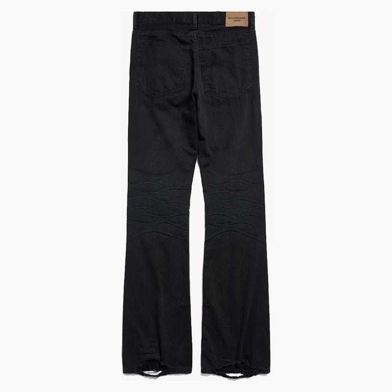 Balenciaga Low Pantalones rectos de la cintura Negro