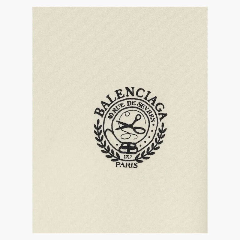 Balenciaga Medium Fit LOGO Camiseta White