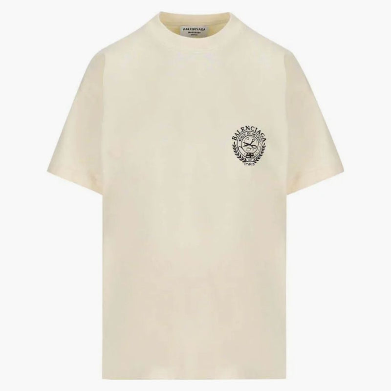 Balenciaga Medium Fit LOGO Camiseta White