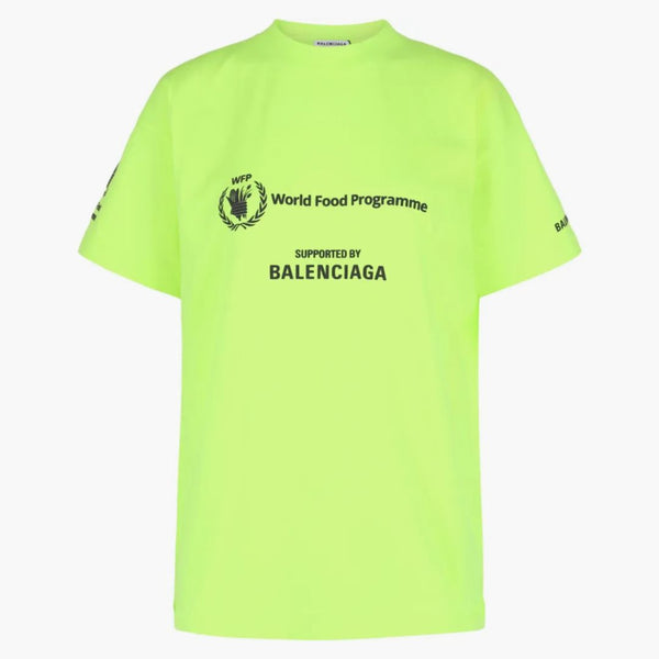 Balenciaga Medium Fit Camiseta Fluorescente Amarillo/Negro