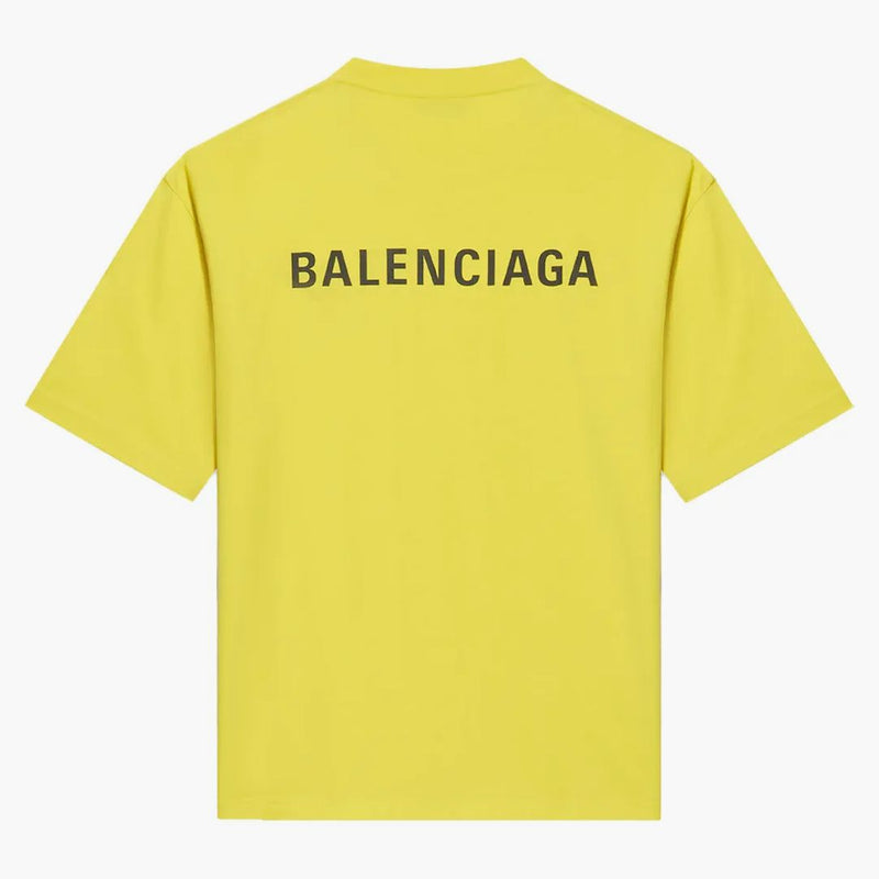 Balenciaga Medium Fit Vintage LOGO LOGO EMPRESO Camiseta Amarillo