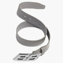 Balenciaga Men's Moto Logo Belt Dark Gray