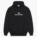 Balenciaga mens bb pixel medium fit hoodie black