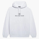 Balenciaga mens BB Pixel Medium Fit Hoodie White