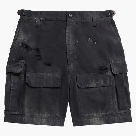 Pantalones cortos de carga masculinos de Balenciaga negro