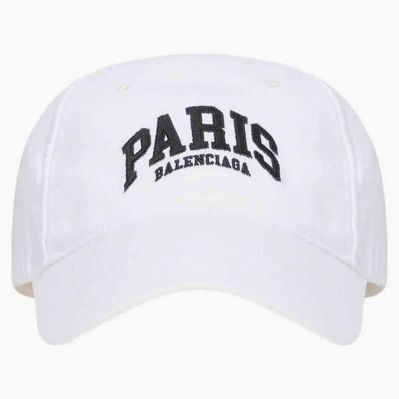 Balenciaga Mens Cities Paris Cap White